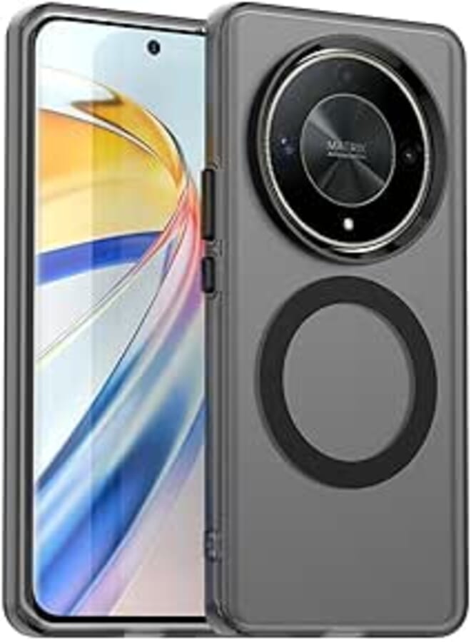 غطاء هاتف مغناطيسي فاسينيشن متوافق مع Honor X9c الذكي (أسود)